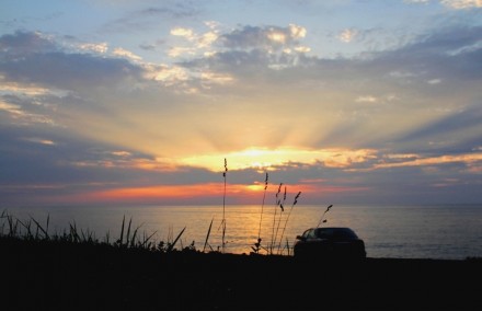 上下浜の夕暮れ