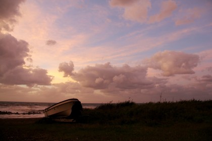 雁子浜の夕暮れ