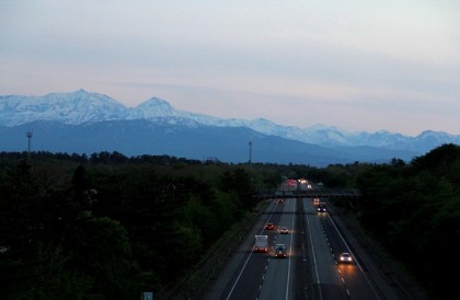 夕暮れの火打、焼山 - コピー