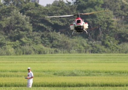 ラジコンヘリ消毒