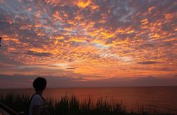 広がる夕焼け