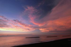 鵜野浜の夕焼け