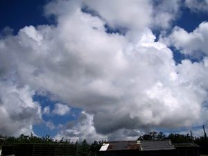 雁子浜東側の雲