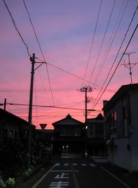 潟町の夕焼け空