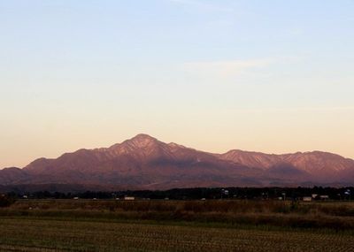 夕映えの米山